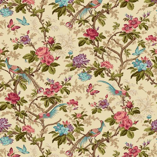 Henry Glass & Co, Michelle Yeo, Buckleberry Chintz, 3122-44, Cream