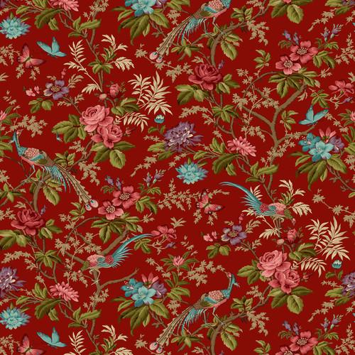 Henry Glass & Co, Michelle Yeo, Buckleberry Chintz, 3122-88, Red