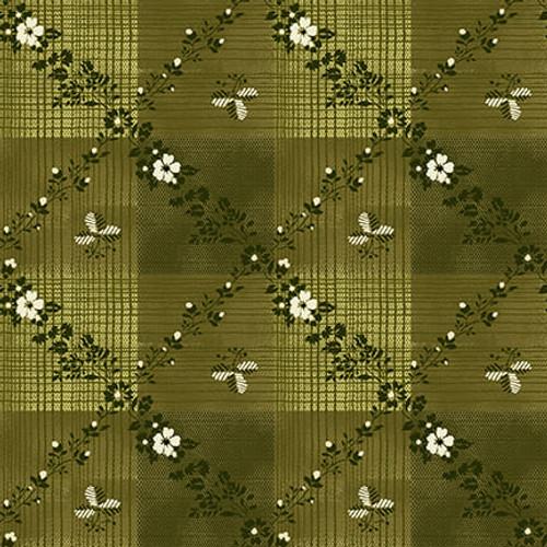 Henry Glass & Co, Michelle Yeo, Buckleberry Chintz, 3124-66, Olive Green