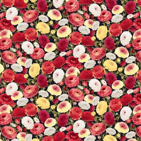 Henry Glass  Flower Market, 635-89, Red, Jessica Mundo