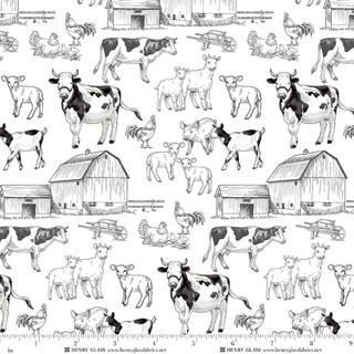 Henry Glass Green Acres, 2503-09, White/Black,