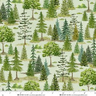 Henry Glass Happy Campers, 2726-66, Green,