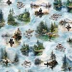 Hoffman Fabrics Rise And Cast, Y5833-311, Lake ,