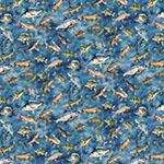 Hoffman Fabrics Rise And Cast, Y5835-19, Navy,