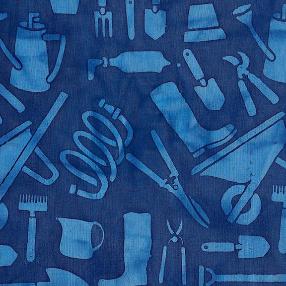 Island Batik Garden Party, 111924565, Blueberry