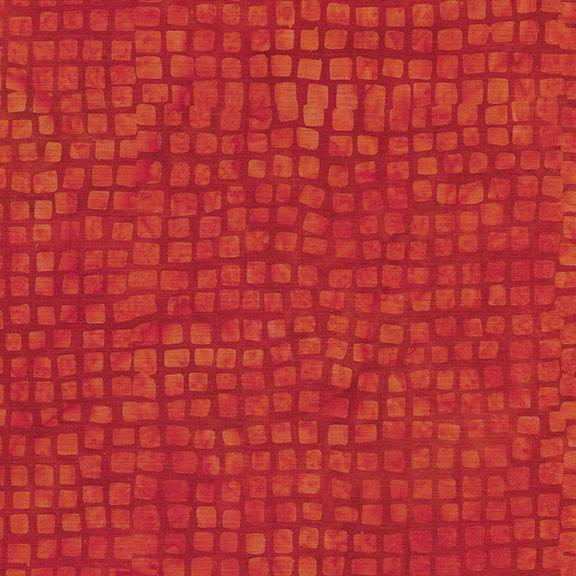 Island Batik Squares, 112152366, Flame