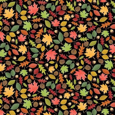 KANVAS by Benartex, Falling for Gnomes, 14236B-12, Black