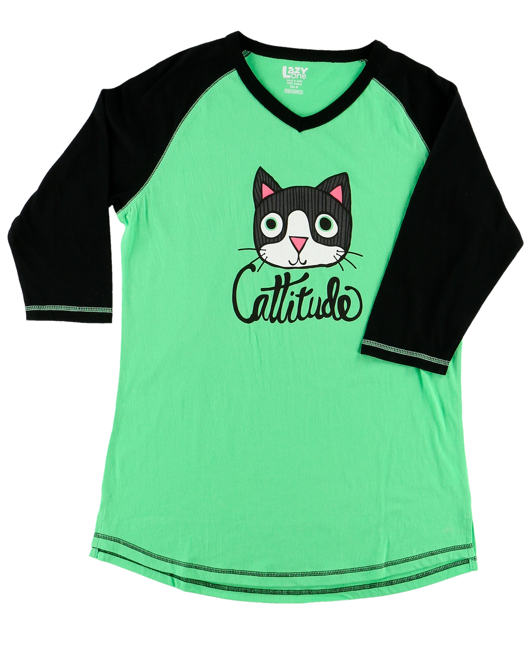 Lazy One, Cattitude Tall Tee, TLS356