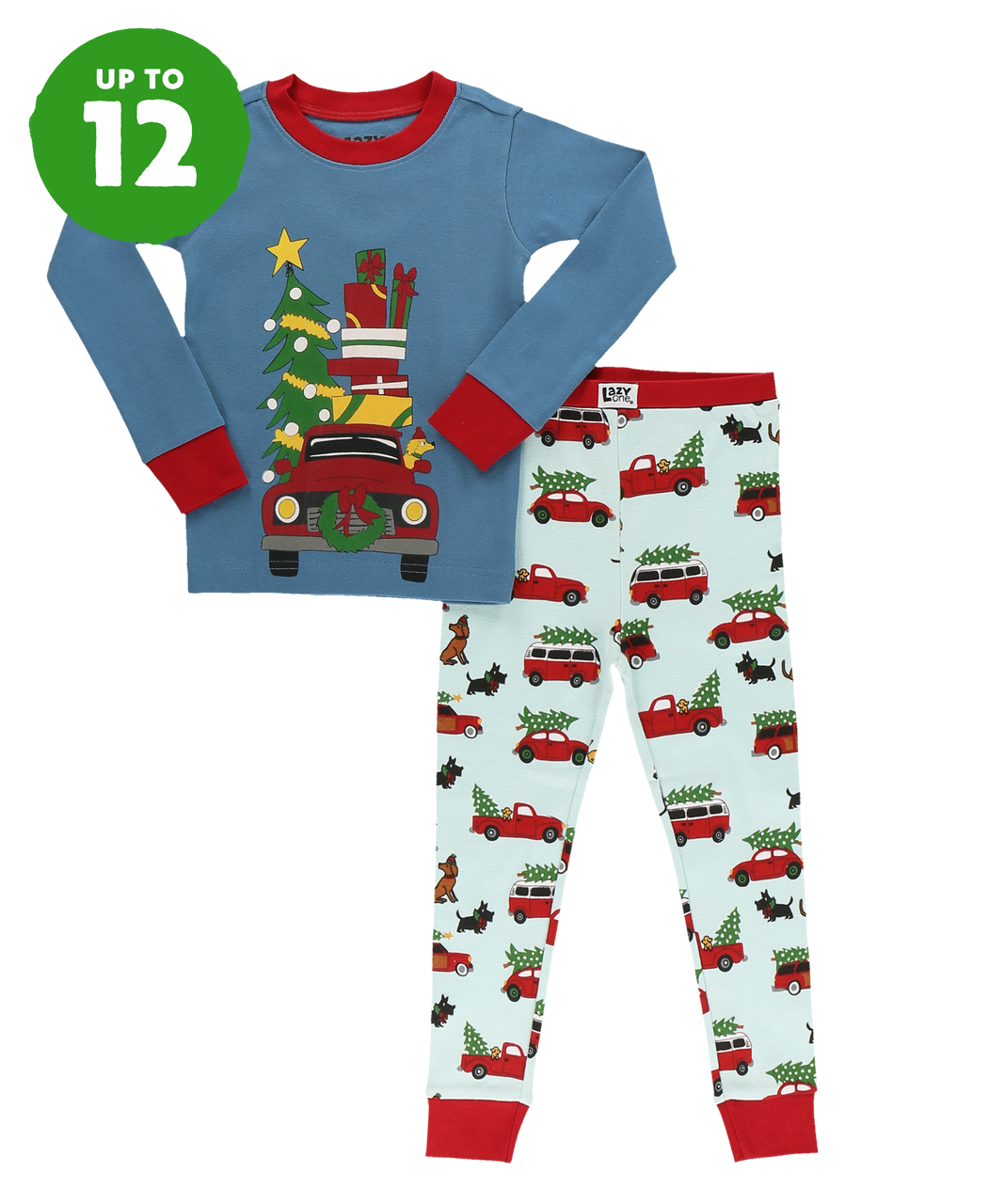 Lazy One, Christmas Cars PJ Set, KID474