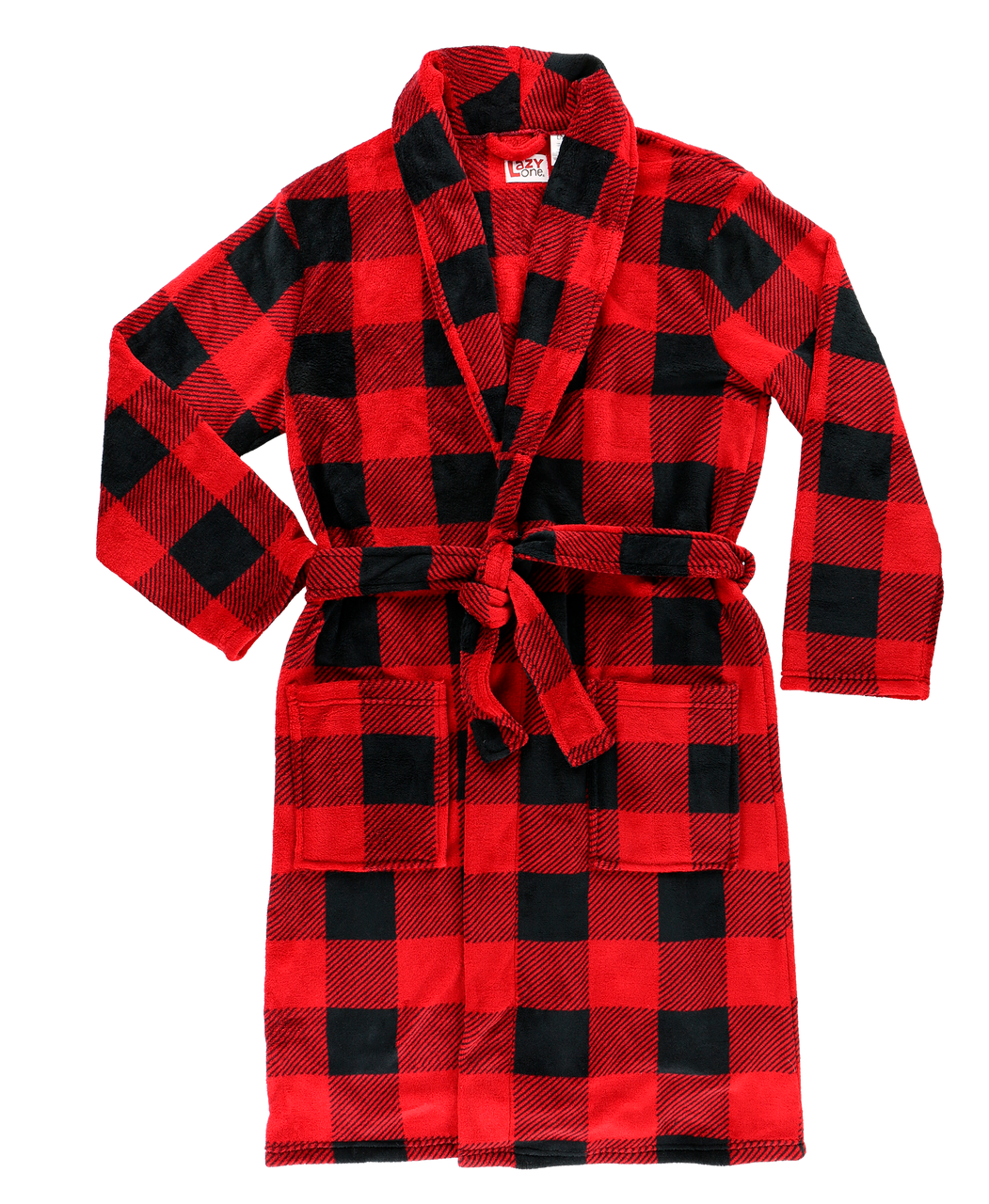 Lazy One, Men's Red Plaid Robe, MRB140