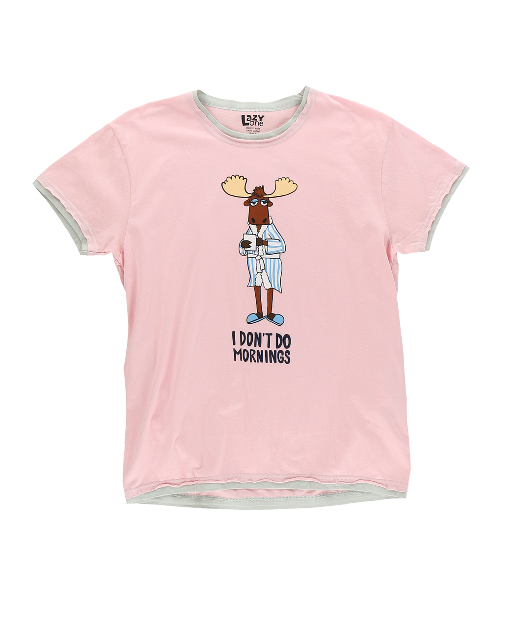 Lazy One, Moose Don't do Mornings Pj Tee, HTS072