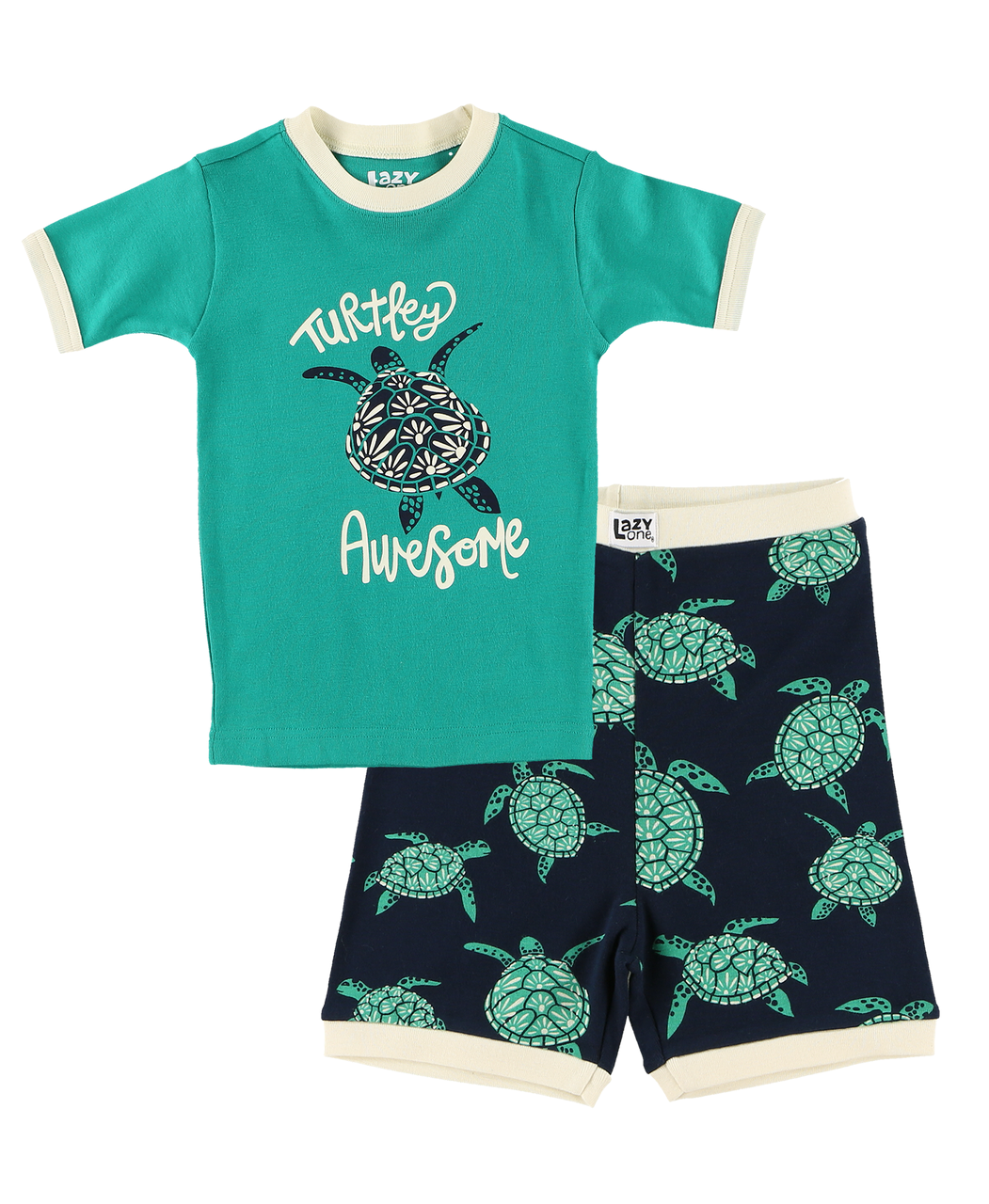 Lazy One, Turtle Kid Short PJ Set, KHR912