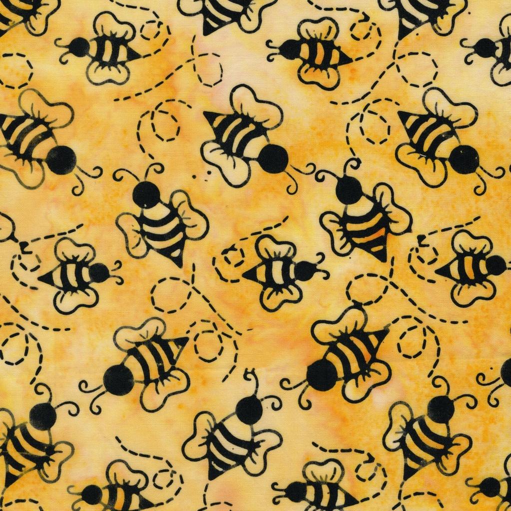 Lumin Fabrics, Bees And Hexies, 712602230, Amber,