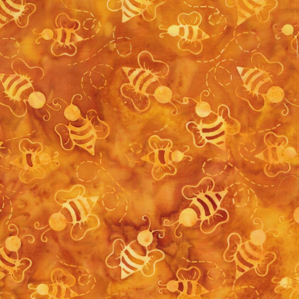 Lumin Fabrics, Bees And Hexies, 712602265, Acorn,