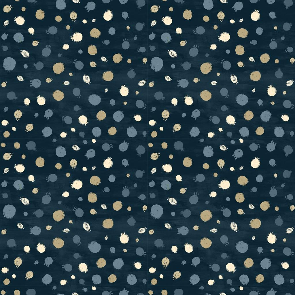 Lumin Fabrics Harvest Delight, W135-016-550, Navy,