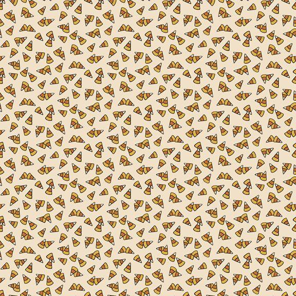 Marcus Fabrics, Halloween Haunts, R191905D, Cream, Candy Corn