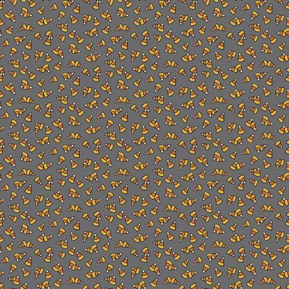 Marcus Fabrics, Halloween Haunts, R191905D, Gray, Candy Corn