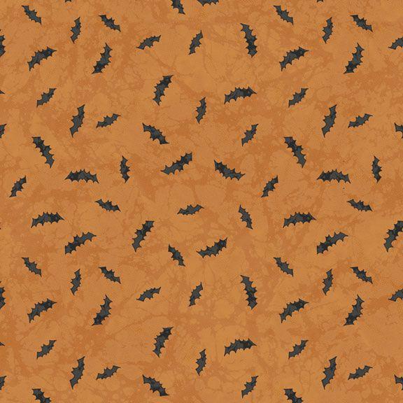 Marcus Fabrics, Halloween Haunts, R191906D, Orange, Bats