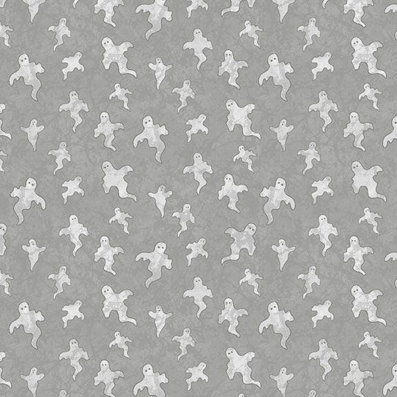 Marcus Fabrics, Halloween Haunts, R191907D, Gray, Ghosts