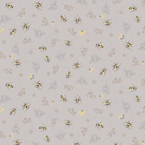 Marcus Fabrics Honeycomb Garden, R210786D, Gray, Pam Buda