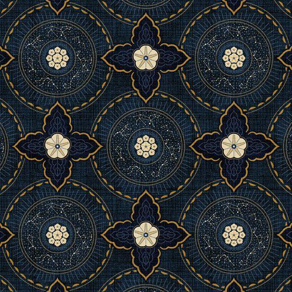 Marcus Fabrics Starfall, R751003D, Navy,