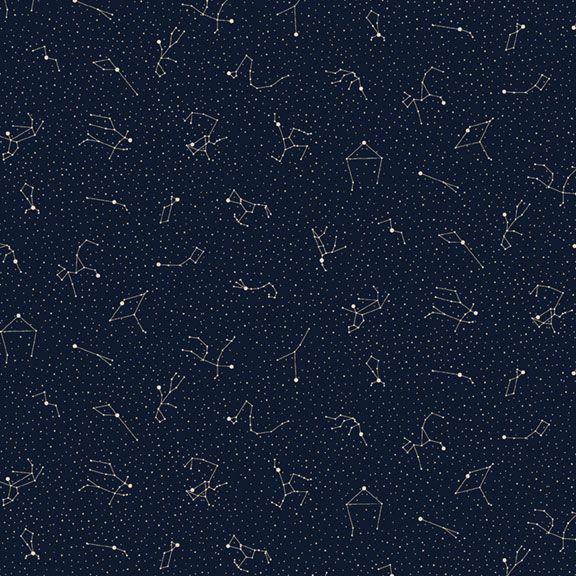 Marcus Fabrics Starfall, R751012D, Navy,