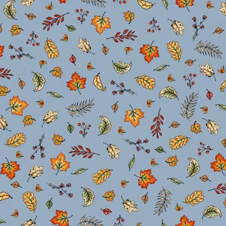 Maywood Studio, E E Schenck, Sweater Weather, Blue Blowing Leaves