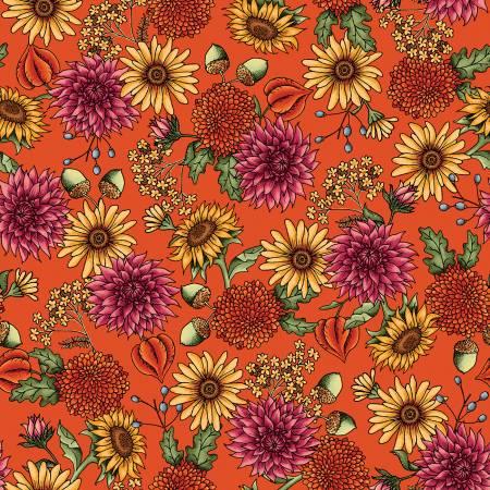 Maywood Studio, E E Schenck, Sweater Weather, Orange Flowers