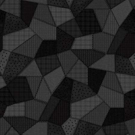 Maywood Studio, Patchwork Woolies, MASF11310-J, BLACK,
