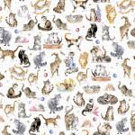 Maywood Studios Whiskers & Paws, 10414M-W, White,