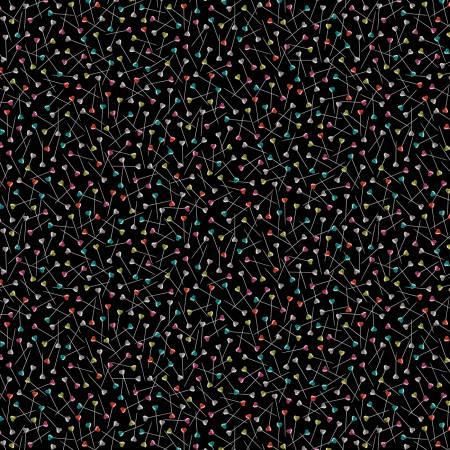 Michael Miller, Aimee Stewart, Vintage Sewing Stash, DDC11023-BLAC, Black