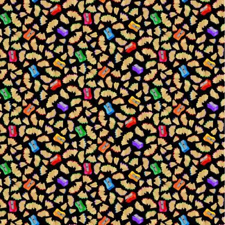 Michael Miller, MMF Collection, Back to School, CX10952-BLAC-D, Black