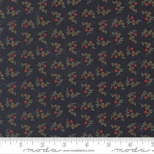 Moda, Quail Run, 9834 14, Indigo, Flowers