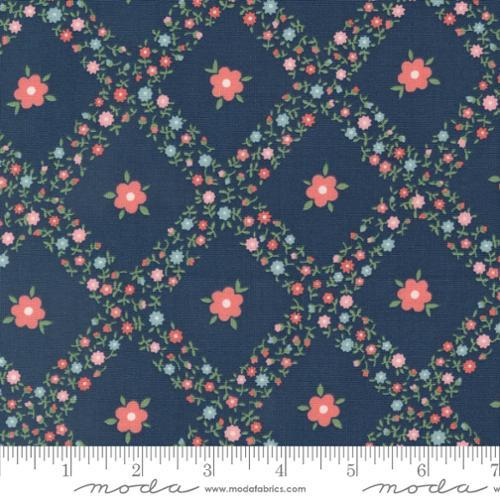 Moda Rosemary Cottage, 55311 14, Navy, Camille Roskelley