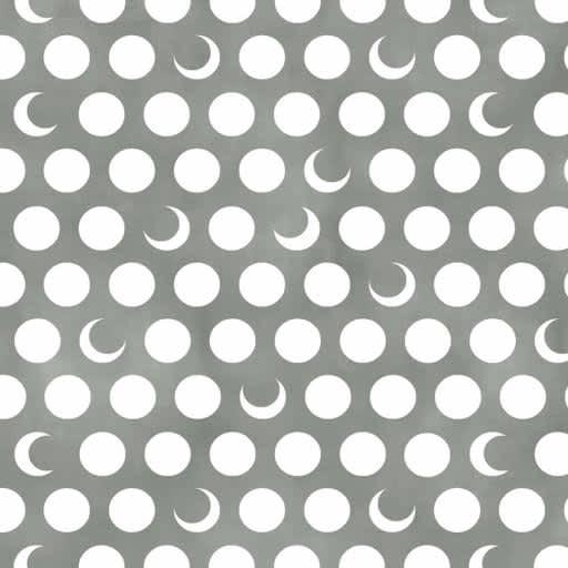 Moon And Stars - Full And Half Moons, GAIL-C6292-FOG, Grey