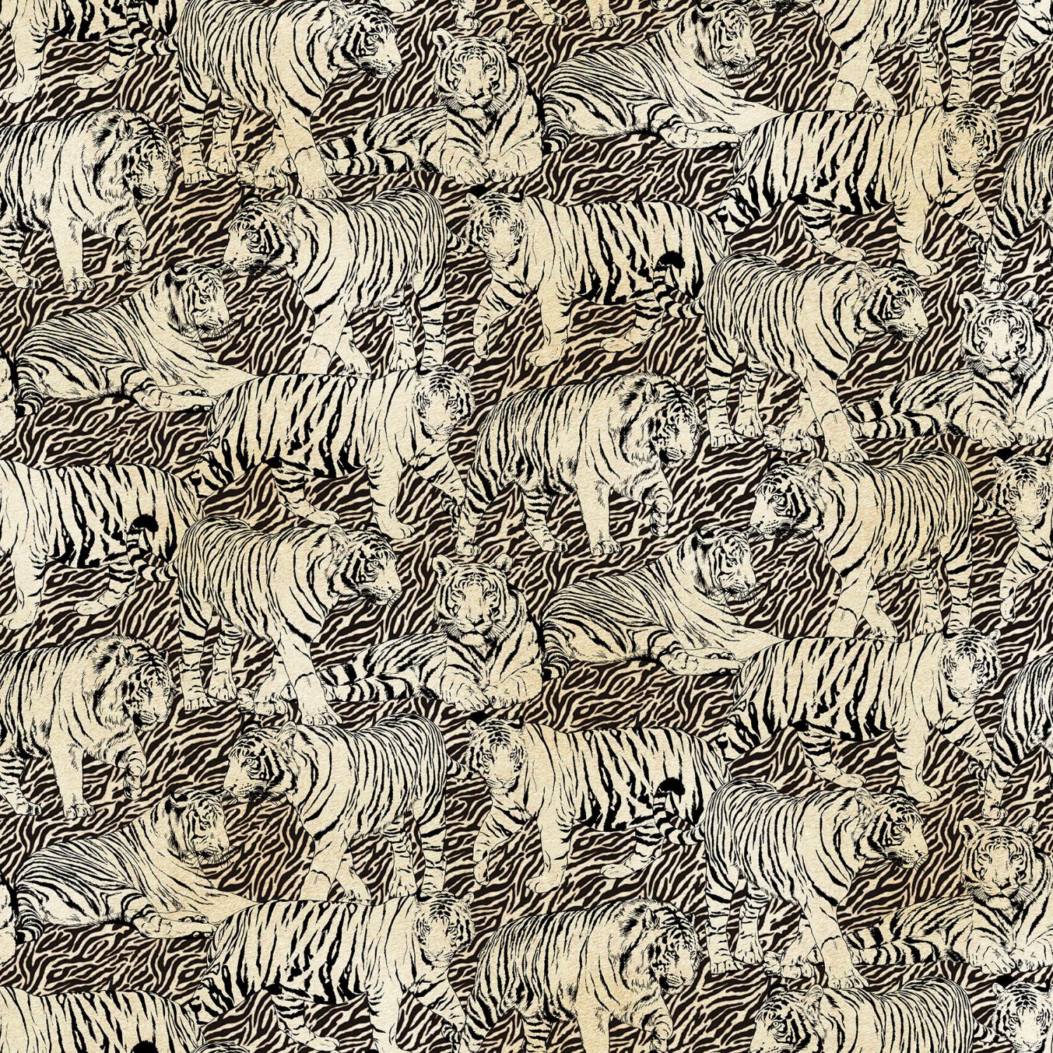 NORTHCOTT JUNGLE QUEEN, 25523-12, cream black, BETH HOSELTON