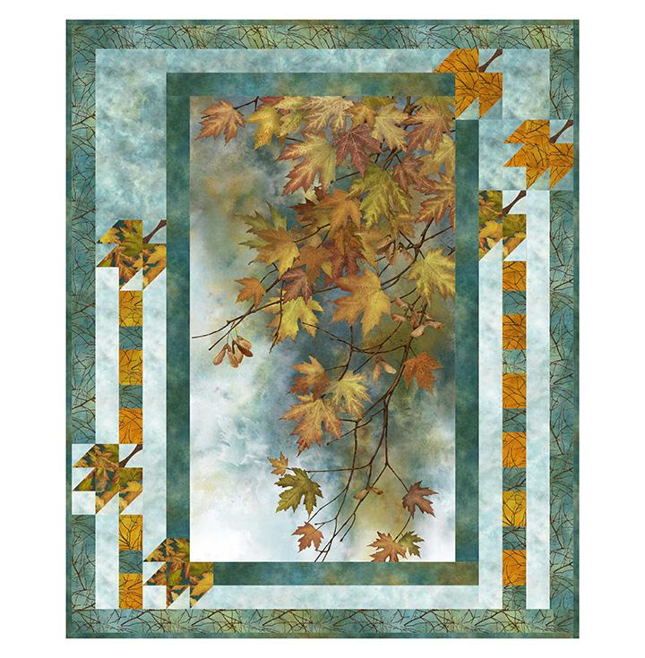 Northcott Autumn Splendor, DQ3143, Pattern, Linda Ludovico