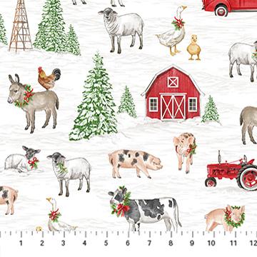 Northcott, Barnyard Christmas, 28801-10