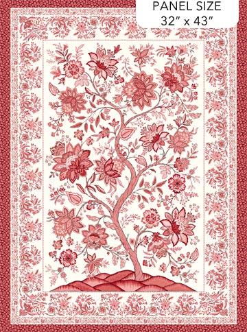 Northcott Bordeaux, 29130-11, Cream/Red,