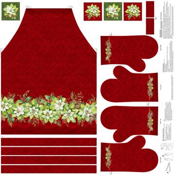 Northcott, Deborah Edwards, Deck The Halls, DP22889-24, Red