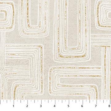Northcott, Gatsby, 29253M-12, Taupe/Cream,