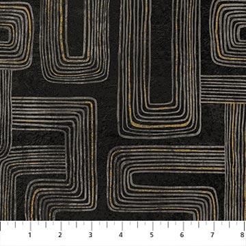 Northcott, Gatsby, 29253M-99, Black/Taupe,