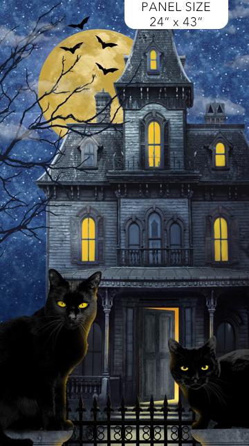 Northcott Hocus Pocus, 25445-48, Navy Multi, Deborah Edwards