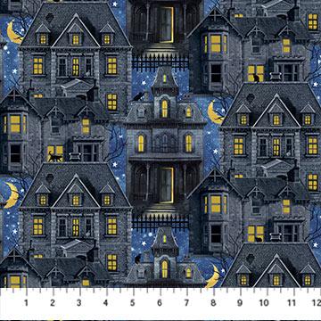 Northcott Hocus Pocus, 25446-48, Navy Multi, Deborah Edwards