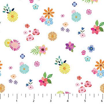 Northcott My Cup Of Tea, DP29276-10, White/Multi,