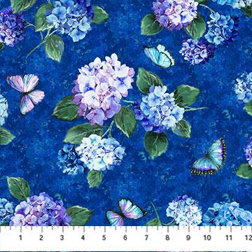 Northcott Rhapsody In Blue, DP27069-44, Blue/Multi,