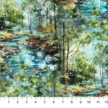 Northcott Serenity Springs, DP29067-78, Green/Multi,