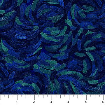 Northcott, Starry Night, 29264-46, Dk Blue/Multi,