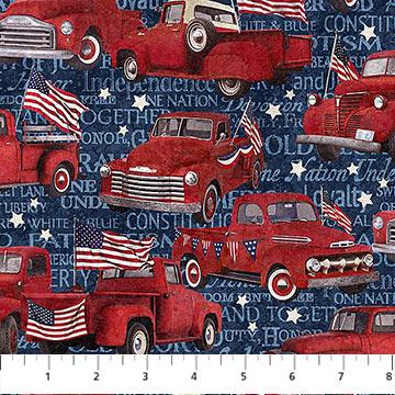 Northcott Stars And Stripes 11, DP25663-49, Navy, Stonehenge