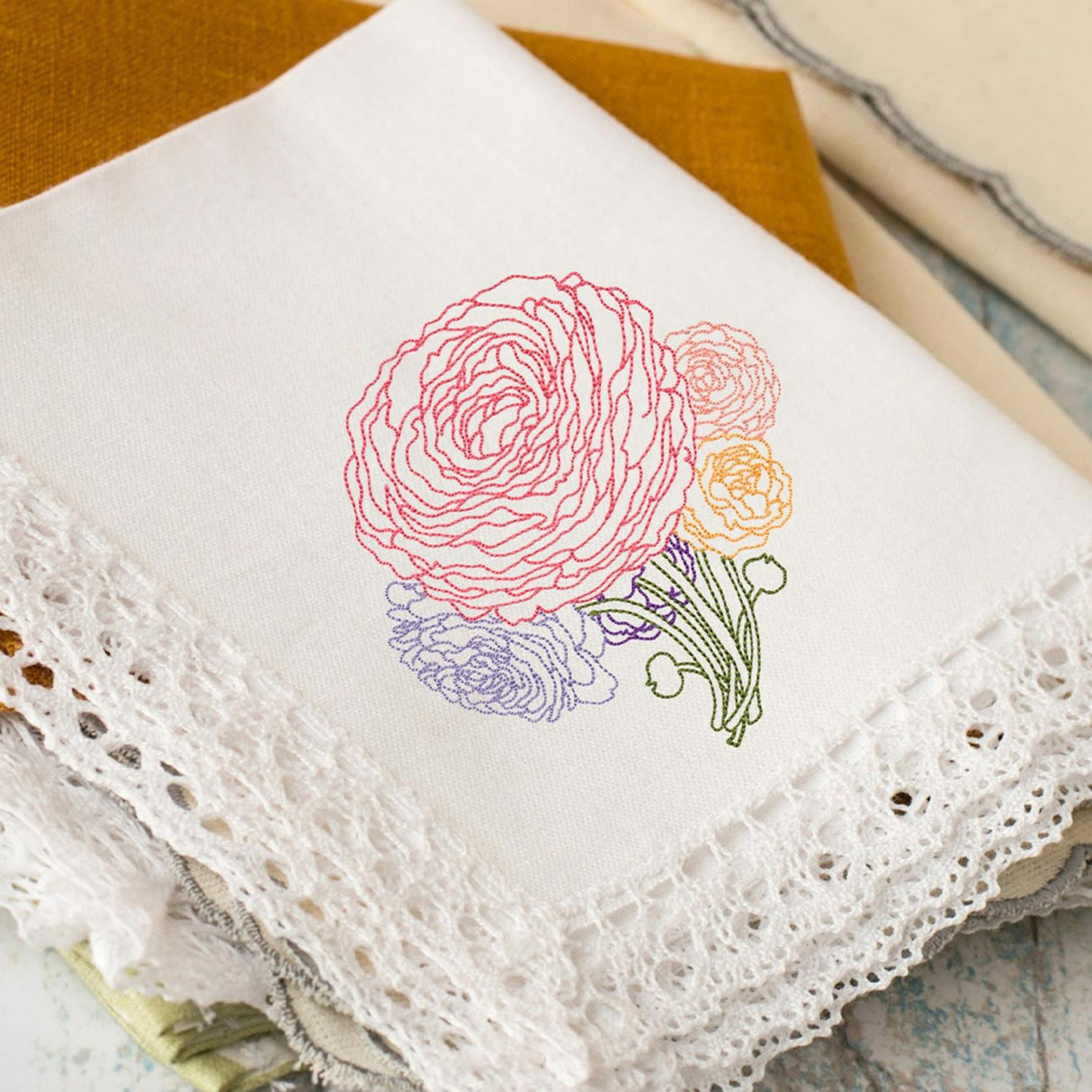 OESD Flower Garden Machine Embroidery Designs, USB
